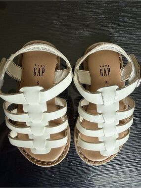 GAP Baby White Strappy Gladiator Sandals